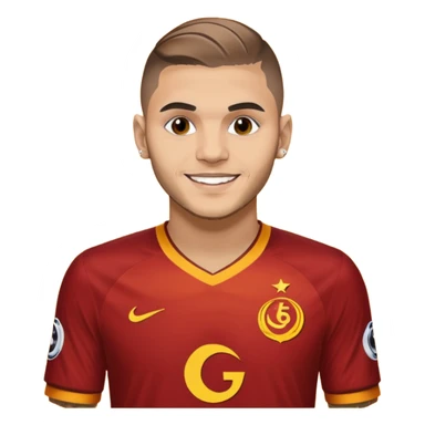 Mauro icardi Galatasaray formasıyla gol sevinci yapıyor sticker