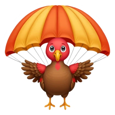 Turkey wearing a parachute  sticker