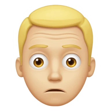 Very exhausted and confused emoji but with some humour about it - yellow man not realistic face sticker