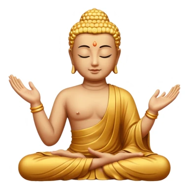 Buddha makes a namaste  sticker