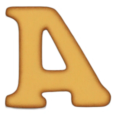 letter A in a scrapbooking style sticker