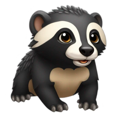 Cute honeybadger sticker