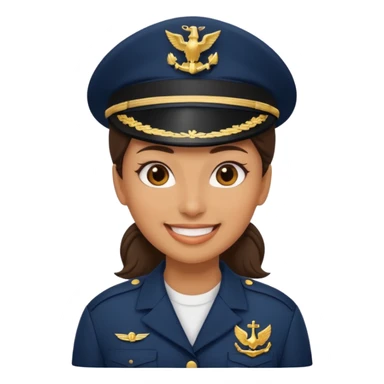 Female navy soldier, big face. sticker