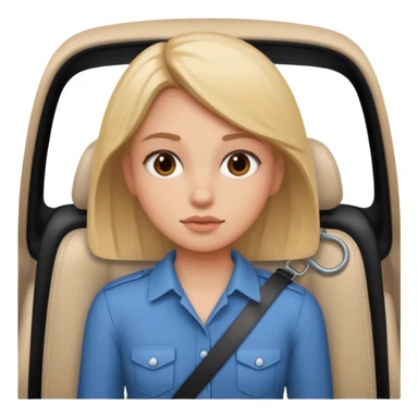 Girl not wearing seatbelt sticker