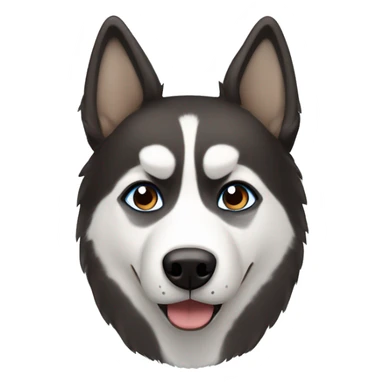 Husky black an Brown with one Blue and one Brown Eyeliner sticker