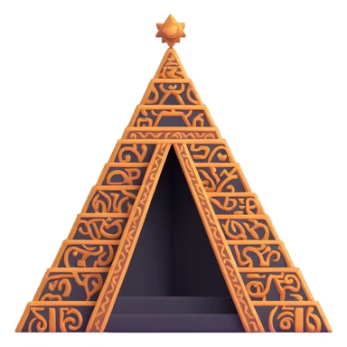 Toltec pyramid with ornate carvings sticker