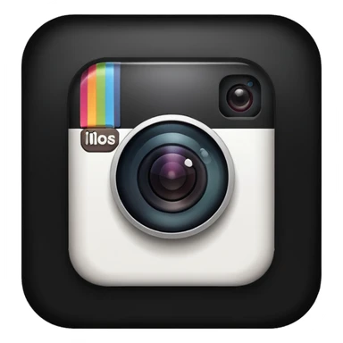 Instagram white and black sticker