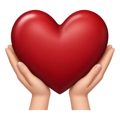 A dark red heart in your hands sticker
