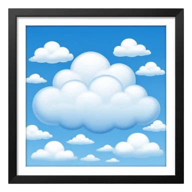 background with a happy blue sky with a few white clouds from a distance sticker
