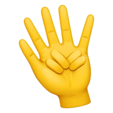 minimalist peace sign hand emoji, yellow sticker