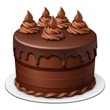 Chocolate fudge cake with chocolate base and chocolate frosting with chocolate pieces  sticker