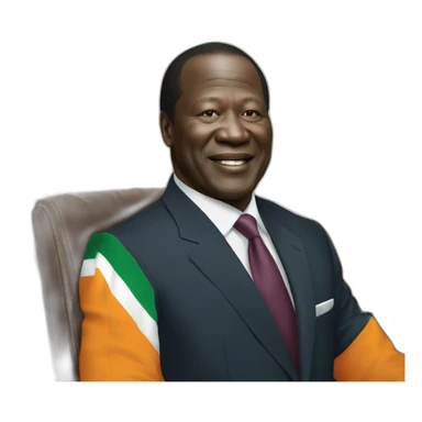Le president alasane ouattara de la côte d'ivoire sticker