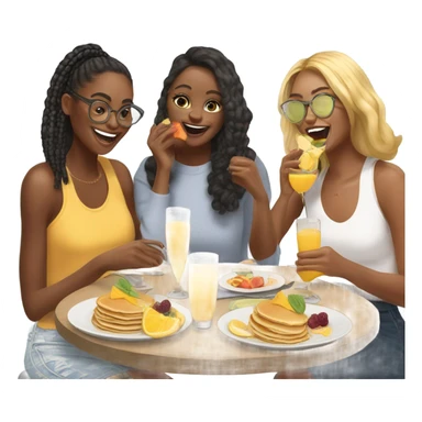 Girlfriend brunch sticker