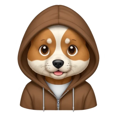 dog wearing a hoodie  sticker