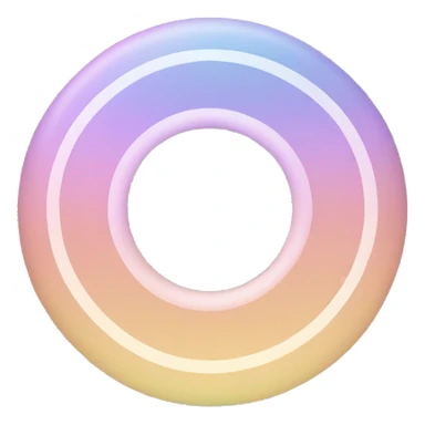 Pastel gradient Saturn large rings sticker