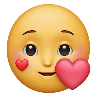 Kissy face with heart and shy emoji sticker
