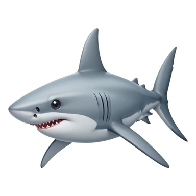 Shark with star eyes sticker