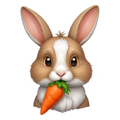 Lapin qui mange une carotte sticker