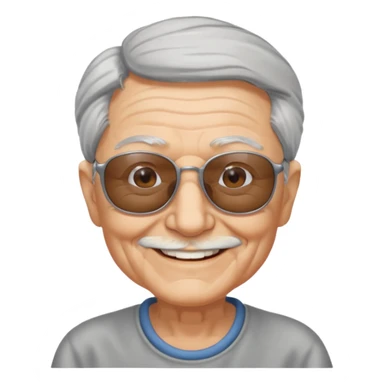 elderly with sunglasses sticker