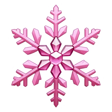 snowflake with pink color  sticker