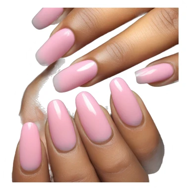 Long pink French tip nails sticker