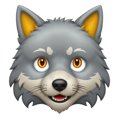 Tráeme una imagen de un lobo enojado sticker