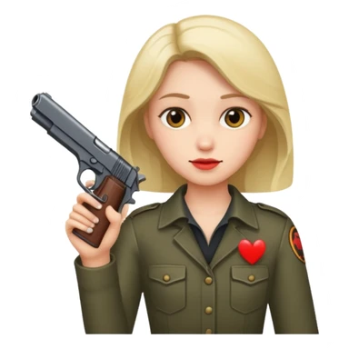 Una persona enamorado con una pistola sticker