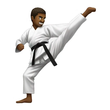 Karate kick sticker