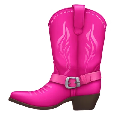 Hot pink cowgirl boots sticker