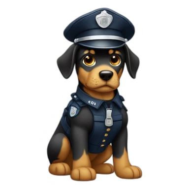 Chien policier sticker