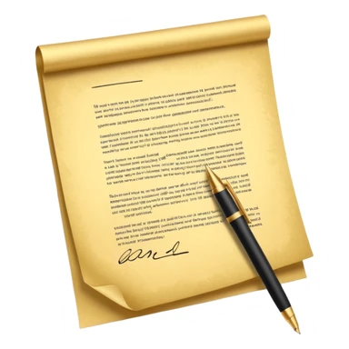 Professional guarantee contract golden paper signed sticker