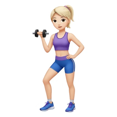 Una chica aestetic haciendo ejercicio  sticker