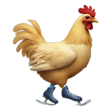 iceskating chicken sticker