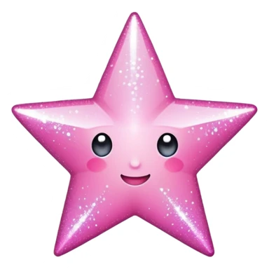 pink sparkles star sticker