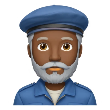 Man with Light Grey Beret – Beard, blue jacket, dark skin.







 sticker