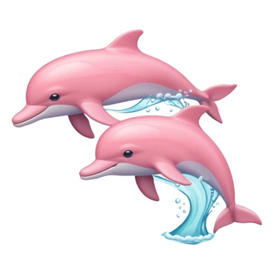 two Pale pink dolphin sticker