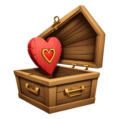 Heart in a coffin sticker