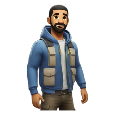 drake in fortnite sticker