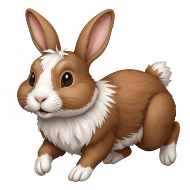 High resolution of a running farm rabbit sticker