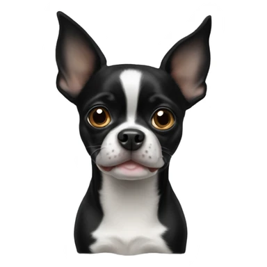Black chihuahua mix Boston terrier sticker