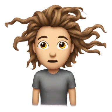 stress pulling hair out sticker