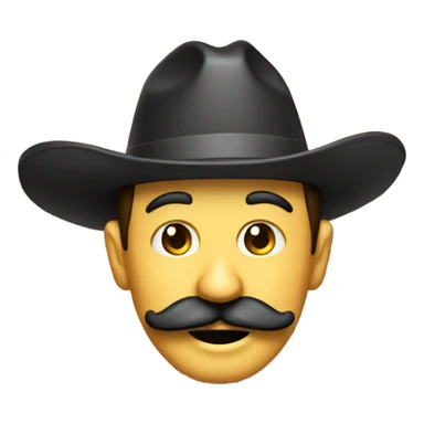 Man with mustache wearing a sombrero climbing a fence sticker