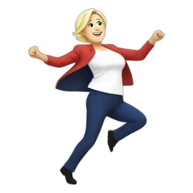 Marine le Pen qui danse sticker