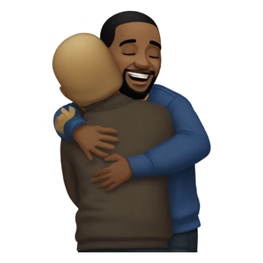 Kendrick Lamar hugging drake sticker