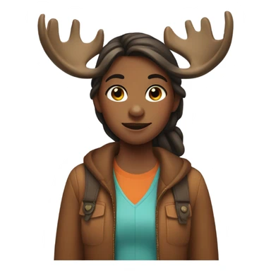 Moose girl sticker