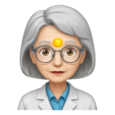 scientist professor old woman sticker