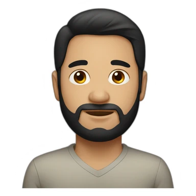 Pregnant man with black hair sticker