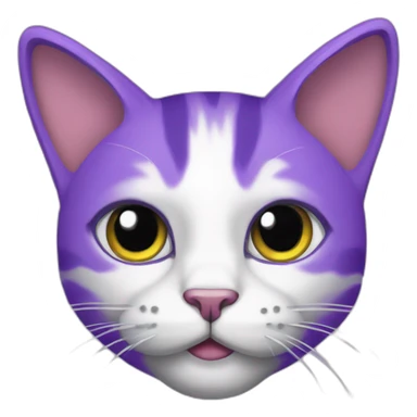 Purple cat twitch streamer sticker