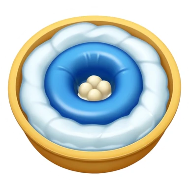 Circulo azul con una palomita de color blanco adrento sticker