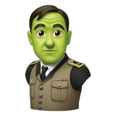 Adolf hitler and shrek sticker